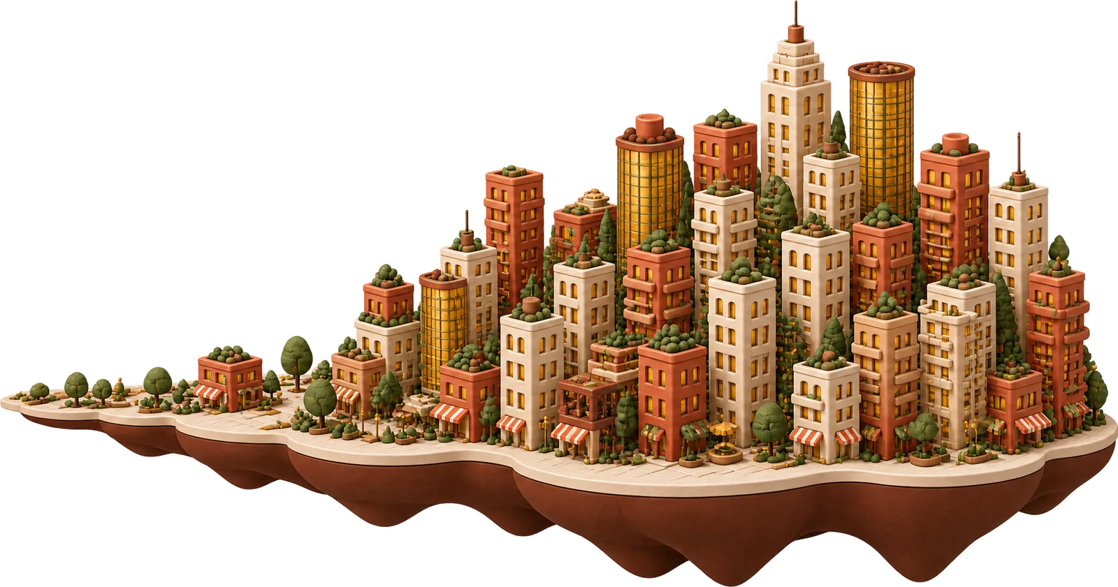 A small city floating on an island of earth, the setting of Cache It